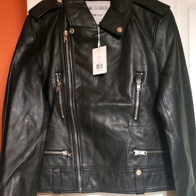 Nwt Walter Baker Liza Jacket (Black ) Unisex - Sz: Large Msrp $698.00